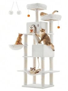 Feandrea Cat Trees & Condos - 白色 - 查看 1