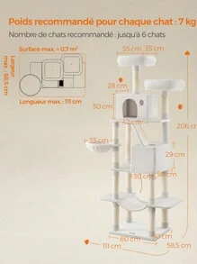 Feandrea Cat Trees & Condos - 白色 - 查看 5