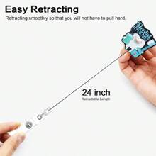 Stretchable Acrylic Cat Design Rotating Clip For Ct Scans And Skull Series Badge Reel Thank You Gifts Teacher Accessories - Multicolor - View 4