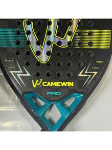 1pc Blue 18K Camewin Padel Racket Tennis Carbon Fiber Soft EVA Face Tennis Paddle Racquet Racket With Padle Bag Cover With New Hot Blue - Blue - View 5