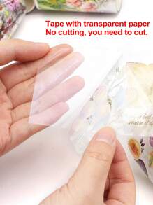 2m/roll Hoa Thú cưng Retro Cô gái Băng washi Làm sổ lưu niệm Hình dán Nhật ký Người dự định Mỹ học Cắt dán Chất liệu - nhiều màu - Xem 7