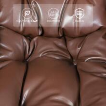 MEETWARM Modern Upholstered Lazy Chair, Accent Contemporary Lounge Chair, Single Leisure Sofa Chair With A Side Pocket, Armrests And Thick Padded Back For Living Room