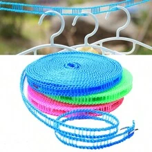 1pc 3/5m Outdoor Anti-Slip Nylon Clothesline For Travel And Laundry With Windproof Buckle - Blue - View 5