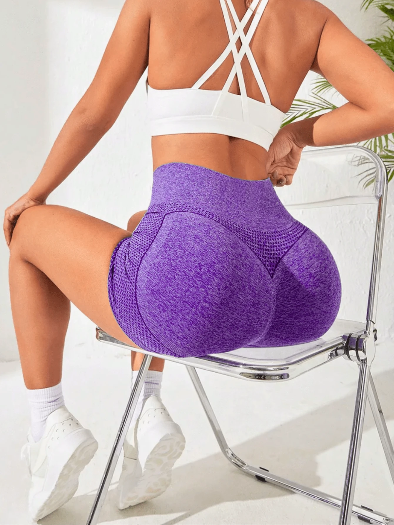 Women Safety Shorts - Màu tím - Xem 1