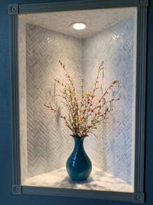 Herringbone Tiles Peel And Stick Backsplash, Stick On Tiles Kitchen Backsplash (Thicker Design) - Multicolor - View 6