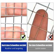 Aviary Wire, Iron Vole Screen, Mole Screen, 7x7mm, Galvanized And Galvanized, Garden Fence For Rabbits, Voles, Birds And Other Small Animals (1.2 M * 15 M) - Silver - View 3