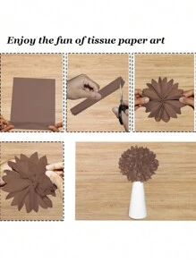 100 Sheets Gift Bag Tissue Paper, 50x35cm Art Paper For Gift, Game, Birthday, Mother's Day, Graduation Ceremony, Gift Wrapping, Craft, Diy Paper Flowers, Red - Red - View 11