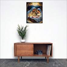 Jesus Virgin Mary Diamond Painting Kit, 1pc 5d Diy Home Wall Decorative Handmade Artwork, Canvas Without Frame