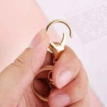 1入鍵盤金屬合金鑲嵌25個英文皇冠字母鑰匙扣時尚鑽石鑰匙扣閃閃發光的鑽石鑰匙扣手袋吊飾情人節禮物適用於男女士及女孩作為禮物字母A到Y鑰匙扣 - 金色 - 查看 5