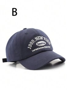 1pc Unisex 1989 NEWYORK Embroidered Letter Baseball Cap - Multicolor - View 3