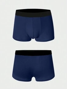 7 chiếc/gói quần boxer nam siêu mềm làm từ sợi microfiber, màu trơn, vừa vặn thoải mái. - Nhiều màu - Xem 8