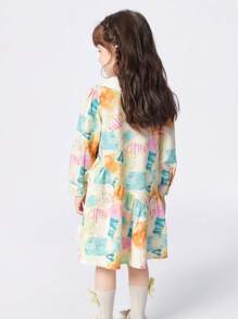 Balabala 女童梭织连衣裙 - 紅色 - 查看 2