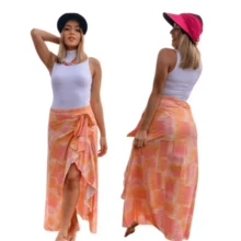 Women Cover Ups - 橘色/粉紅色 - 查看 2