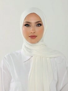 3pcs/Set Jersey Hijabs Pack, Classic Solid Color Silky 170*60cm Long Scarf Instant Headcover Shawl, Suitable For Daily Casual, Outing, Gift