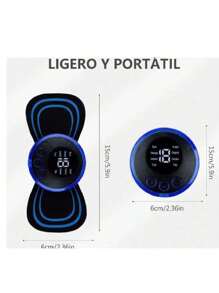 Mini masajeador portátil con carga, masajeador para cuello, hombros, espalda, brazos, cintura, piernas, para el hogar, oficina, delicados regalos - Negro - Ver 7