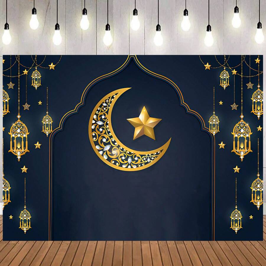 1 件裝飾派對用品 82.7*59.1/59.1*39.4/39.4*29.5 英寸穆金月亮橫幅適合慶祝、團體活動、室內/室外派對背景裝飾道具 - 彩色 - 查看 1