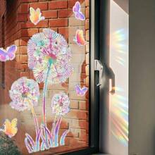 1pc Rainbow Clouds Colorful Electrostatic Window Stickers, Suncatcher Glass Window Stickers Home Decoration, Self-Adhesive Wall Stickers - Multicolor - View 5
