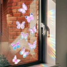 1pc Rainbow Clouds Colorful Electrostatic Window Stickers, Suncatcher Glass Window Stickers Home Decoration, Self-Adhesive Wall Stickers - Multicolor - View 7