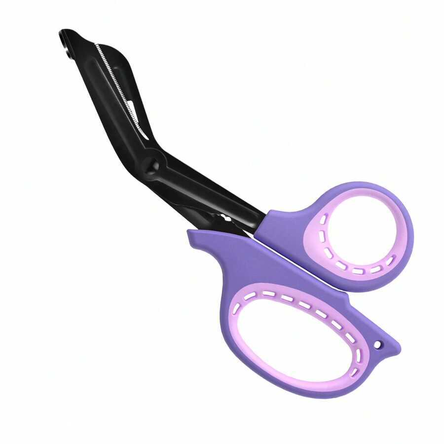 1 tijera de gasa de acero inoxidable con punta curva para supervivencia al aire libre, cortar vendajes y lona, Tijeras Médicas Afiladas 19.5cm x 9.5cm, Corte Preciso, Diseño Ergonómico, Durabilidad Garantizada