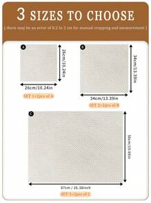 パンチニードル 刺繍布 2枚セット ポリエステル素材 掌触り良好 キャンバス表面 綺麗 ドット少 メリハリのある模様
