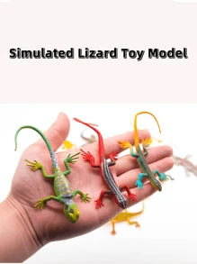12pcs Soft Rubber Lizard Model Toys, Colorful Painted Lizard & Gecko Simulation Animal Model - Multicolor - View 5