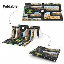 Tapete De Juegos, Juguete De Mapa De Carretera, Mapa De Dinosaurios, Tapete De Juego De Estacionamiento Para Vehículos, Juego Para Niños - B - Ver 5