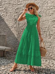 Women Dresses - màu xanh lá - Xem 3