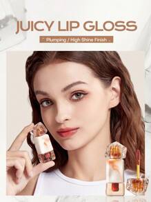 MISTINE 泰式拿鐵豐盈唇蜜，含透明質酸、維生素E的保濕唇啫喱，具有霧面光澤感的高色素、不黏膩、防污、輕盈感。1入組2.6g - 玫瑰粉色波浪 - 查看 8