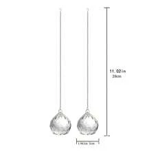 2入組水晶透明球裝飾品,適用於家庭、派對和車用氛圍,掛飾 - 白色 - 查看 2