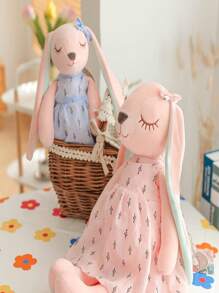 1 Peluche De Conejo De Orejas Largas/juguete De Conejo De Felpa Relleno/muñeco De Peluche De Conejito/rosa - Rosa - Ver 6