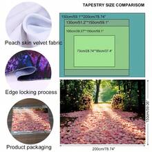 1入浪漫粉色玫瑰花路印花掛毯背景,適用於婚禮、情人節、紀念日派對裝飾 (不含掛夾) ,可用於臥室或攝影背景裝飾 - 彩色 - 查看 3