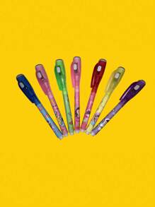 2/5/20pcs Creative Invisible UV Marker Pen, Fluorescent Magic Invisible Highlighter, Glow In The Dark (Random Pattern) - Multicolor - View 9