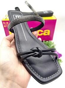 Women Flat Sandals - 銀色 - 查看 3