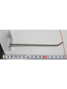 Gancho Expositor Para Painel Canaletado Metal 15CM 10 Unidades - Prata - Visão 3