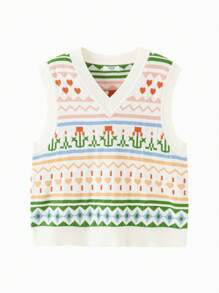 Balabala Chaleco de lana para niña - Blanco - Ver 4