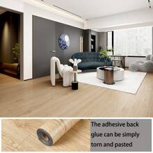 3m x 1 Rolle selbstklebende Bodenaufkleber mit Holzmaserung für einfaches DIY, Aufkleber, Wandtattoo, Vinyl-Aufkleber für Heimdekoration, Frühlingsdekoration zum Auffrischen Ihres Zuhauses, Rama Dekorationsaufkleber Geschenke Geburtstag Abschluss Bodenfliesen Bodenbelag selbstklebende Bodenfliesen Abziehen und Aufkleben Wohnzimmer Dekoration Raumdekoration Küche