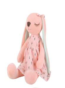 1 Peluche De Conejo De Orejas Largas/juguete De Conejo De Felpa Relleno/muñeco De Peluche De Conejito/rosa - Rosa - Ver 1