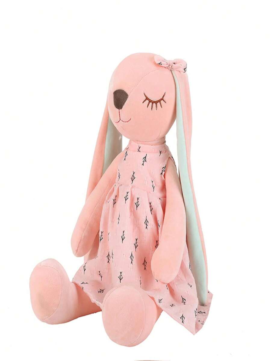 1 Peluche De Conejo De Orejas Largas/juguete De Conejo De Felpa Relleno/muñeco De Peluche De Conejito/rosa - Rosa - Ver 1