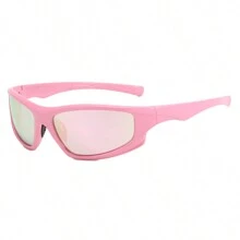 Gafas de moda de estilo deportivo Y2K con marco de PC envuelto en múltiples colores, adecuadas para actividades al aire libre, fiestas, conducir, festivales de música, accesorios para sombra de la calle, accesorios de playa para mujeres, para verano, vacaciones en la playa, exterior, viajes - Multicolor - Ver 11