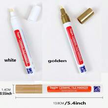 1/2pcs Tile Grout Repair Pen, White Marker Pen For Wall/Floor Tile Beauty, Sealer For Glazed Tiles And Waterproof, Stickers, Wall Decal, Vinyl Decal For Home Decorations, Spring Decoration Items Refresh Your Home, Rama Decoration Stickers Gifts Birthday Graduation