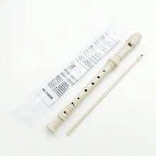 Swan Student Plastic Recorder Eight-Hole German High-Pitched White Flute Beginner Flute - White - View 1