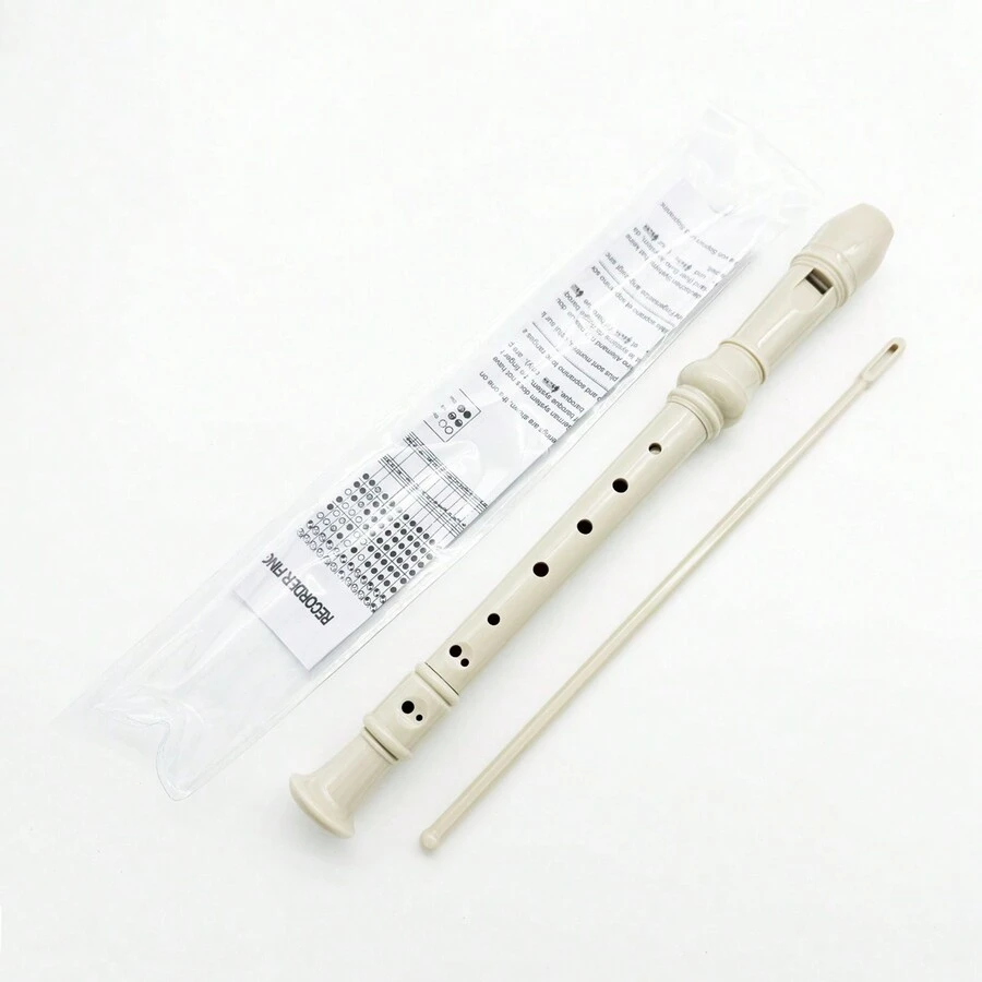 Swan Student Plastic Recorder Eight-Hole German High-Pitched White Flute Beginner Flute - White - View 1