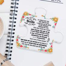 1pc 透明拼圖亞克力牌匾,送給摯友的禮物,給摯友的最佳生日禮物,摯友情誼禮物,貼心的摯友禮物,桌面裝飾標識亞克力,亞克力桌面裝飾,適合女性的友情禮物,非生物姐妹禮物,創意美學家居辦公裝飾禮物,桌上裝飾品,紀念禮物,理想的精緻禮物,藝術工藝裝飾品禮物,新居禮物,亞克力紀念禮物 - 彩色 - 查看 6