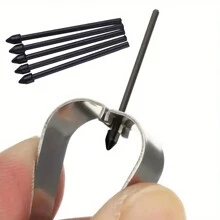 适用于三星 Galaxy Tab S6 Lite S7 FE S8 S22 S23 S21 Ultra Note 10 Note 20 系列的 S Pen 触控笔笔尖替换工具套装，包含笔尖配件 - 黑色 - 查看 9