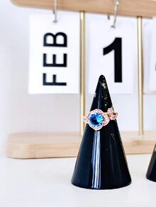 手作錐形戒指座矽膠模具,珠寶展示架,戒指托盤,用於滴膠製作珠寶模具 - 白色 - 查看 2