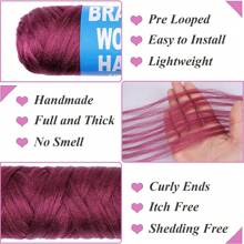 4 Roll Wool Hair Yarn For Box Braids Senegalese Twisting Faux Locs Jumbo Braids  Hair Braiding Dreadlocks Twist Wraps Synthetic Hair Extensions