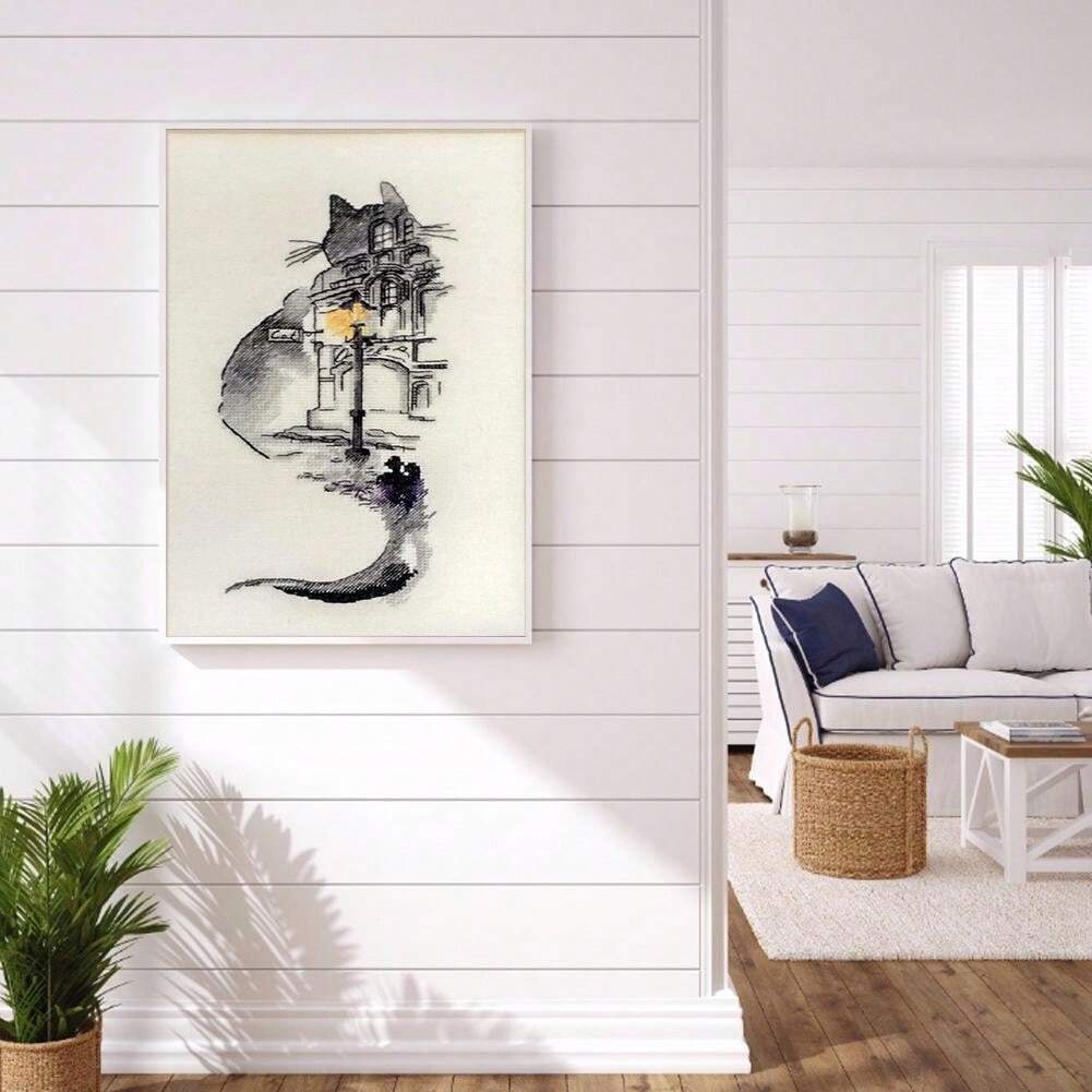 Cleana Arts Kreuzstich Set Für Anfänger - Geprägtes Stick-Set Mit Allem Zubehör 14 CT