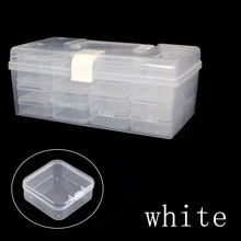32pcs/Set Plastic Transparent Beads Storage Box, Multifunctional Portable Suitcase For Small Items Jewelry Crafts Classification Container, Mini Nail Art Hair Accessories, Ring, Necklace, Brooch Display Box - Multicolor - View 7