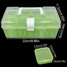 32pcs/Set Plastic Transparent Beads Storage Box, Multifunctional Portable Suitcase For Small Items Jewelry Crafts Classification Container, Mini Nail Art Hair Accessories, Ring, Necklace, Brooch Display Box - Multicolor - View 2