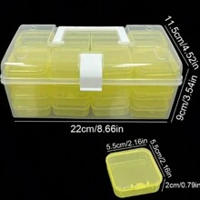 32pcs/Set Plastic Transparent Beads Storage Box, Multifunctional Portable Suitcase For Small Items Jewelry Crafts Classification Container, Mini Nail Art Hair Accessories, Ring, Necklace, Brooch Display Box - Multicolor - View 4